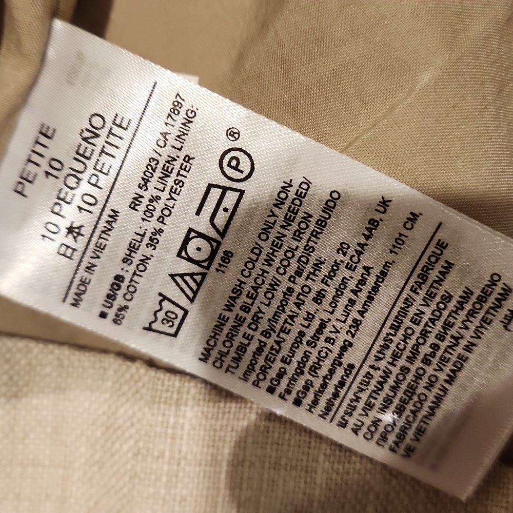 ❤️ NWT! BANANA REPUBLIC LINEN WRAP MINI SKIRT, 10P (30 PETITE) - Picture 2 of 8